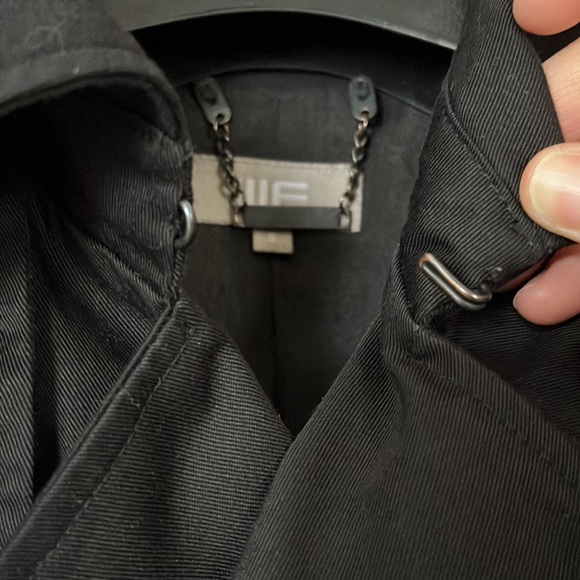 WE FASHION Amsterdam Black Belted Peacoat - Picture 8 of 12